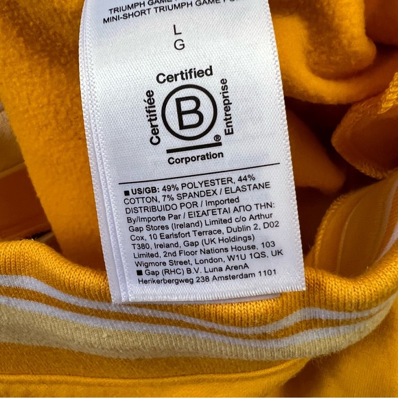 Athleta Triumph Game Point Shortie Short Size Large Yellow 988041 - Picture 9 of 11